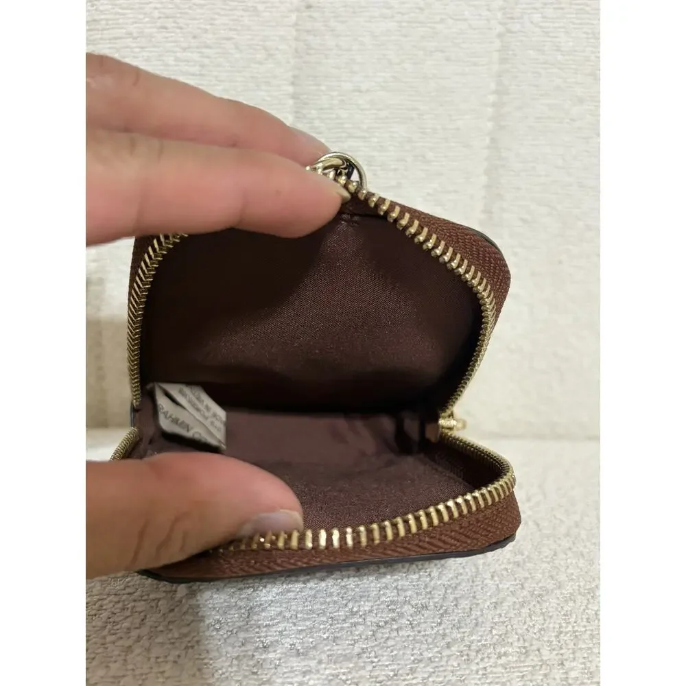 Brahmin Katelynn Brown Pecan Melbourne Leather Pouch Coin Purse